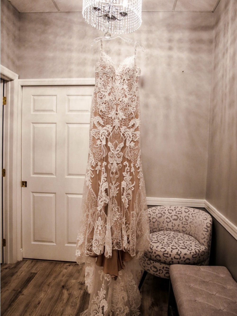 Madison James wedding dress. Ivory with champagne underneath